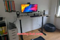 standing desk setup