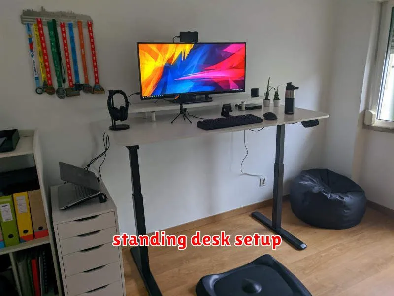 standing desk setup